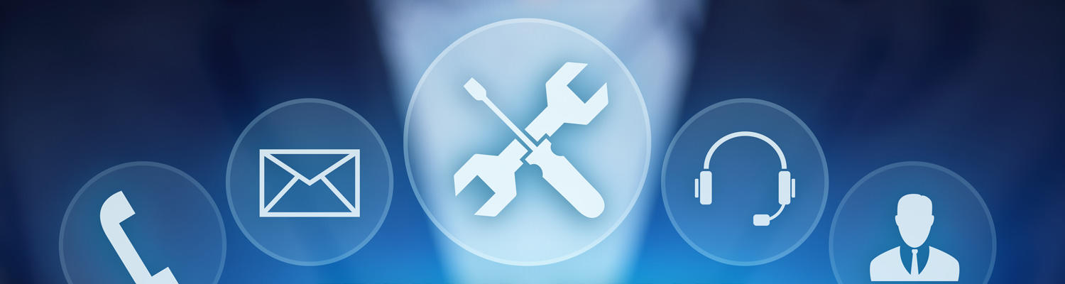 Image showing multiple contacts related icons for the State Fleet Contacts page including a phone, envelope, wrench/screwdriver, headset, and a person figure.