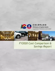 Image showing the cover page for the Colorado DCA Cost Comparison-Savings Report-FY2020