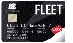 A sample of a FLEET credit card through WEX.